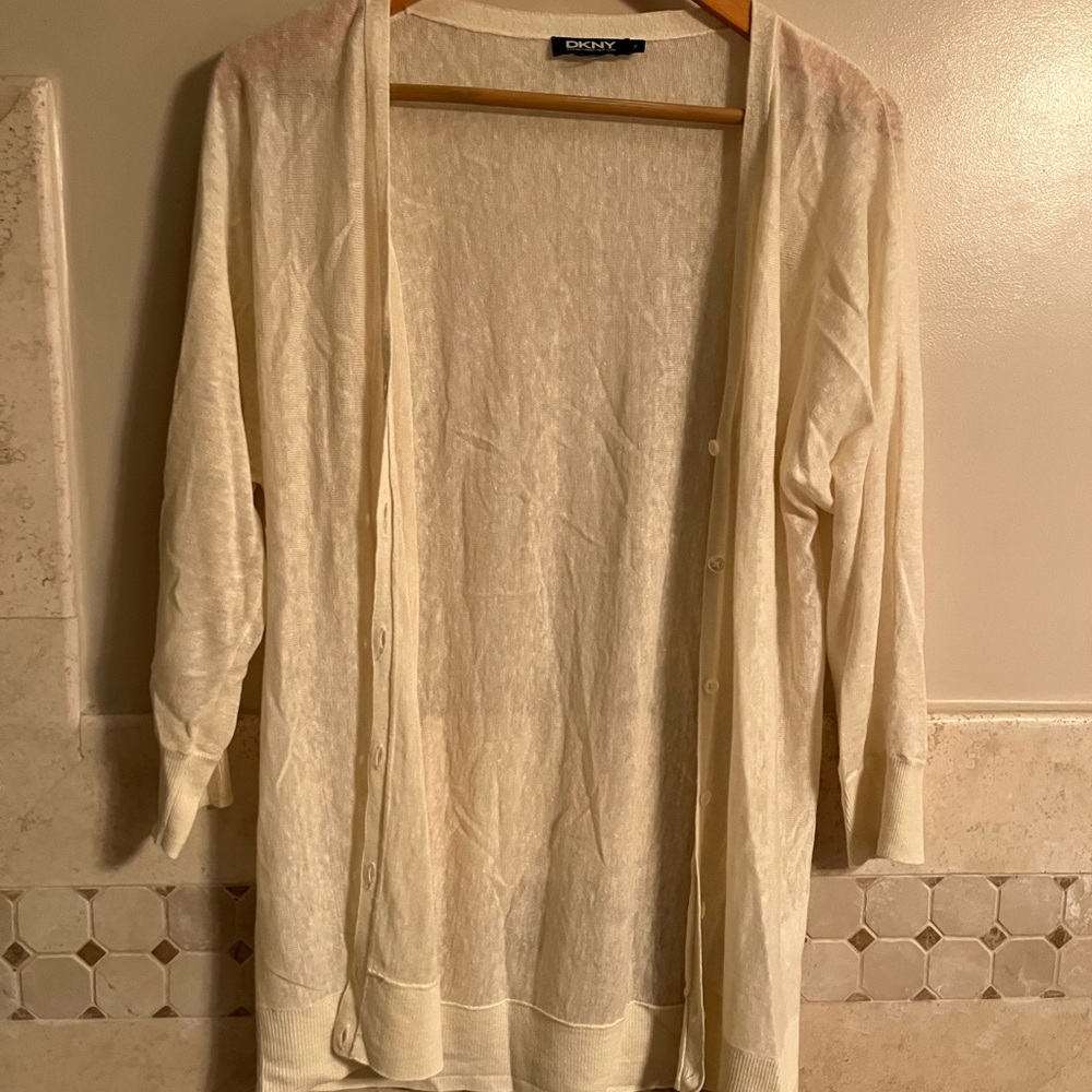 DKNY Off White Cardigan